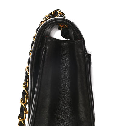 Chanel Lambskin Quilted Chevron Small Single Flap Black 15 of 19