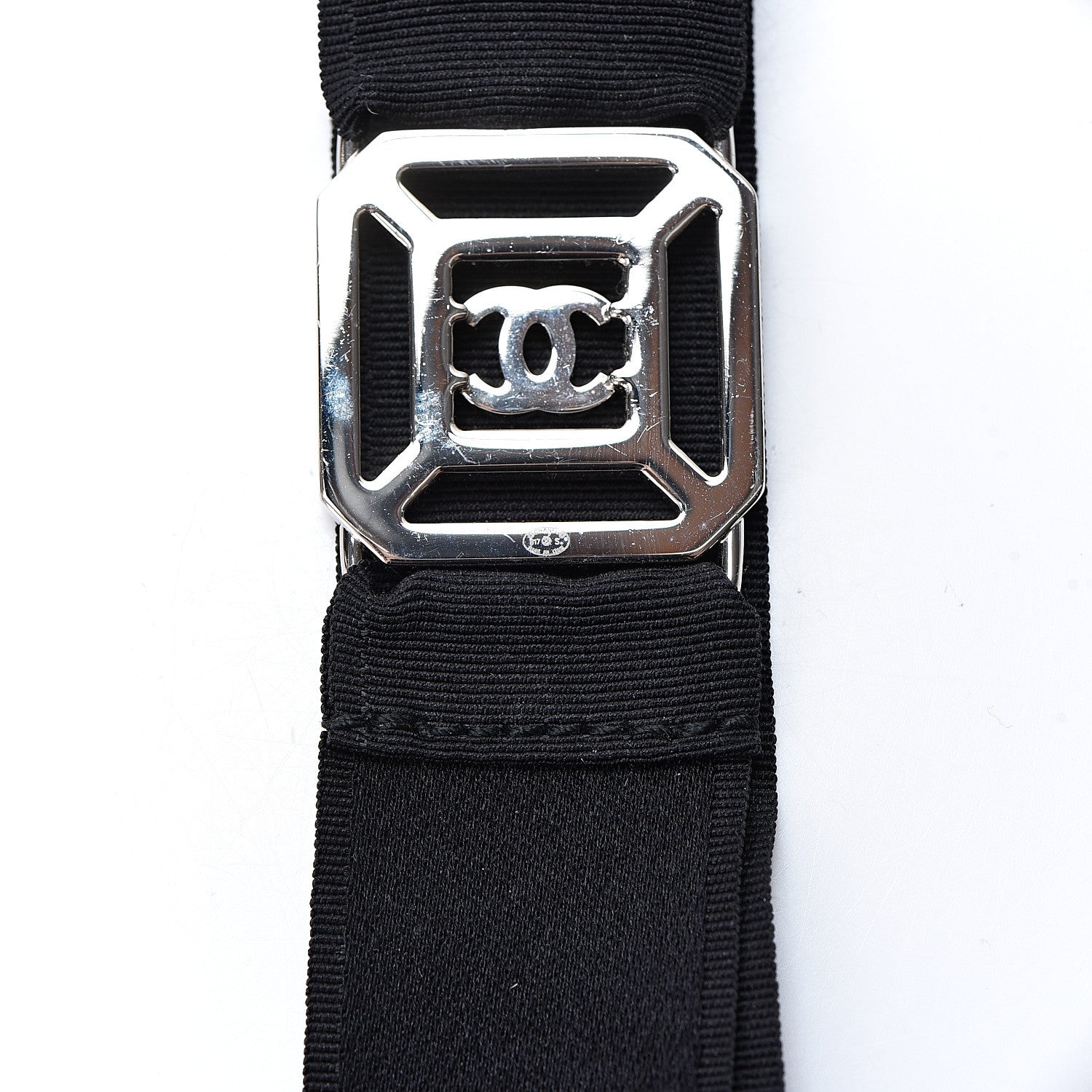 Chanel Crystal CC Cross Lanyard Necklace Black Silver 5 of 6