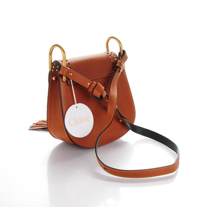 Chloe Calfskin Perforated Small Hudson Shoulder Bag Caramel 3 of 9