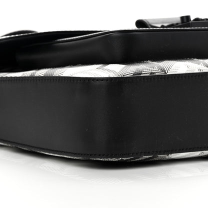 MCM Canvas Nappa Cubic Monogram Millie Crossbody Black White 9 of 13