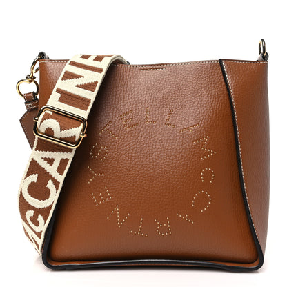 Stella McCartney Grainy Alter Mat Studded Logo Mini Crossbody Pecan 1 of 10
