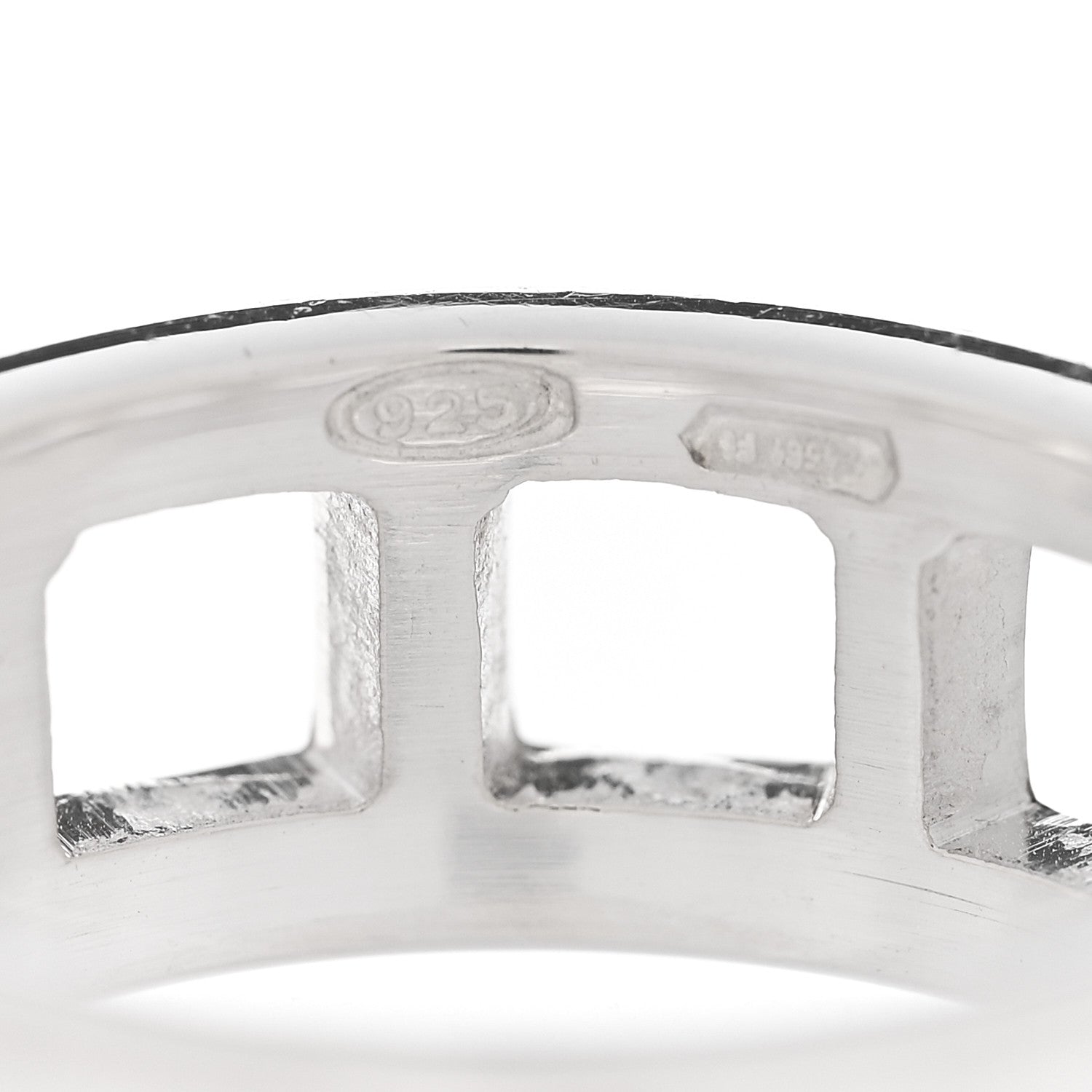 Gucci Sterling Silver Cutout Ring 52 6 4 of 5