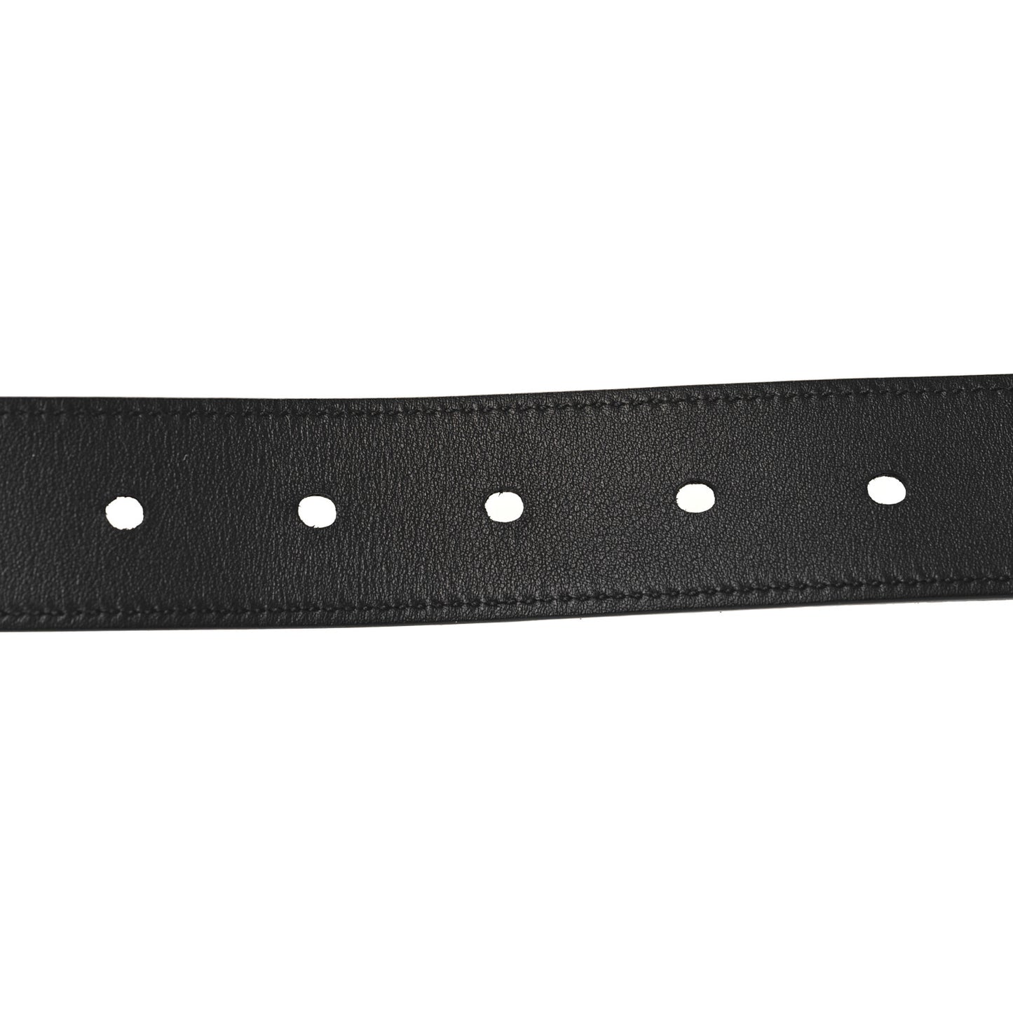Suede Monogram Square Buckle Belt 80 32 Black