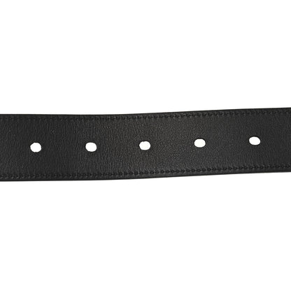 Saint Laurent Suede Monogram Square Buckle Belt 80 32 Black 4 of 6