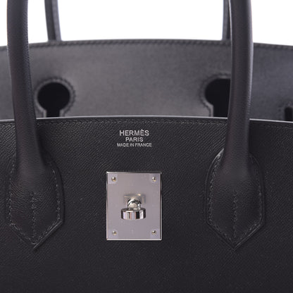 Hermes Madame Calfskin Birkin Sellier 30 Black 6 of 11