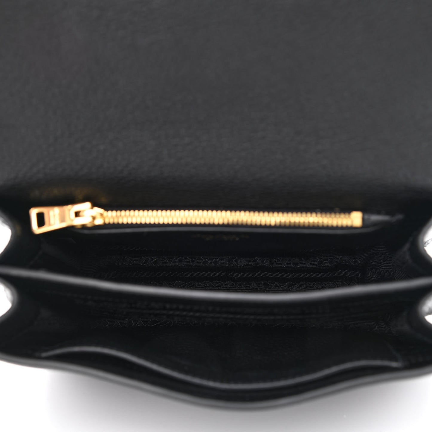 Vitello Daino Double Strap Flap Crossbody Black