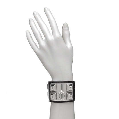 Hermes Matte Alligator Collier De Chien CDC Bracelet S Graphite 2 of 8