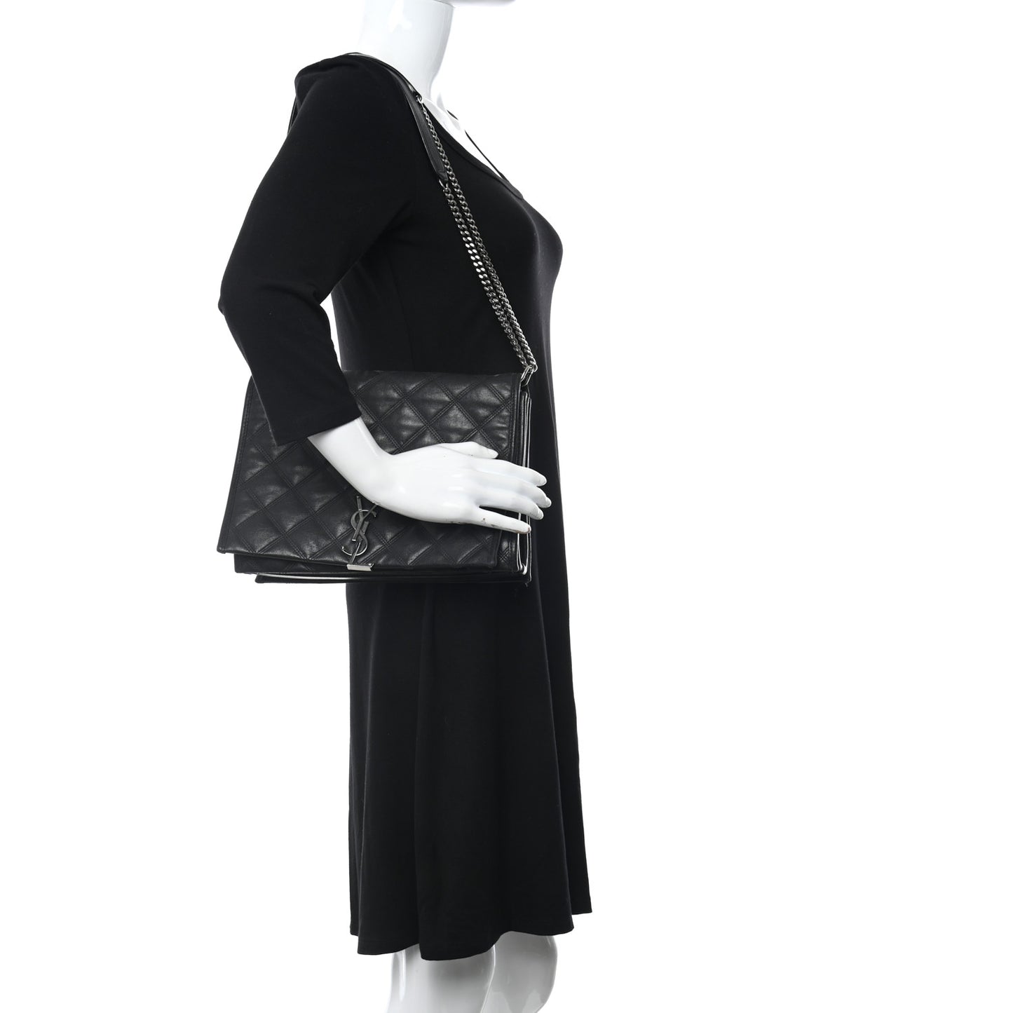 Lambskin Quilted Small Becky Chain Bag Black