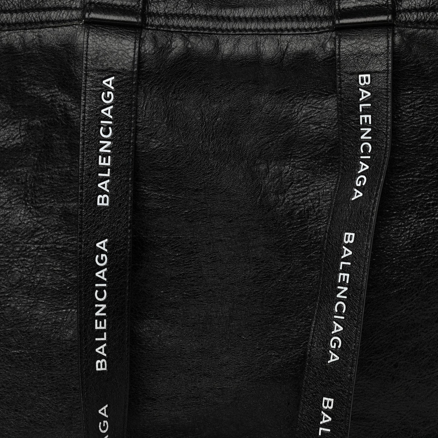 Agneau Logo Printed Carry Tote S Black