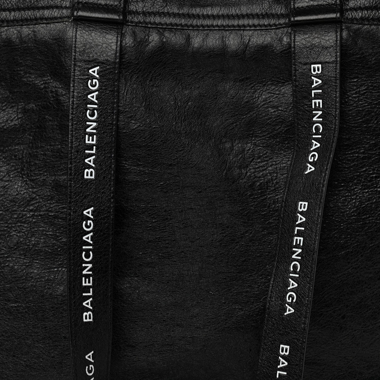 Balenciaga Agneau Logo Printed Carry Tote S Black 8 of 11