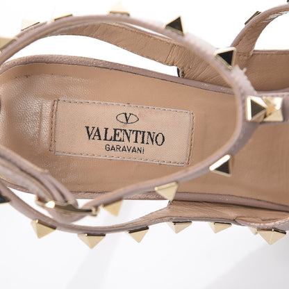 Valentino Garavani Patent Nappa Rockstud Ankle Strap 100mm Pumps 37.5 Black Poudre 6 of 13