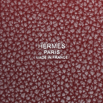 Hermes Taurillon Clemence Swift Picotin Lock 22 MM Rouge H Brique 5 of 8