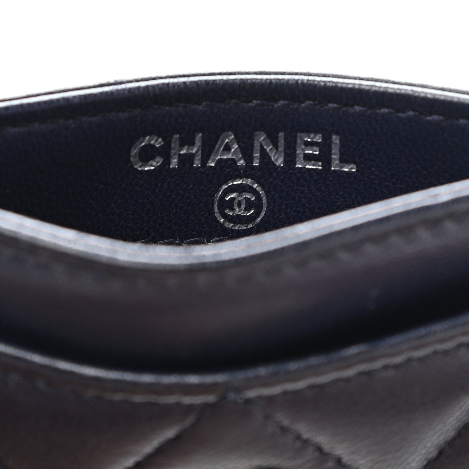 Chanel Lambskin Quilted Card Holder Blue 6 of 11