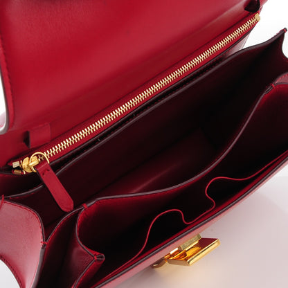 Celine Smooth Calfskin Medium Classic Box Flap Bag Red 5 of 10