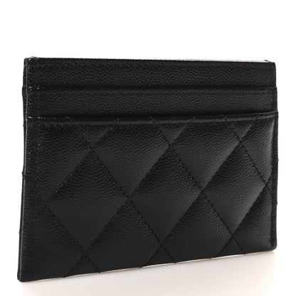 Chanel Caviar Quilted Studded CC Card Holder Black 3 of 9