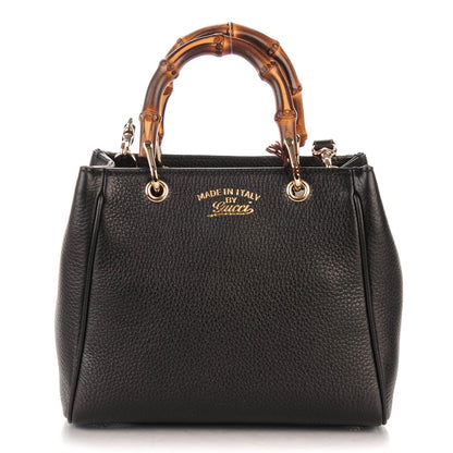 Gucci Cellarius Calfskin Mini Bamboo Shopper Tote Black 1 of 7