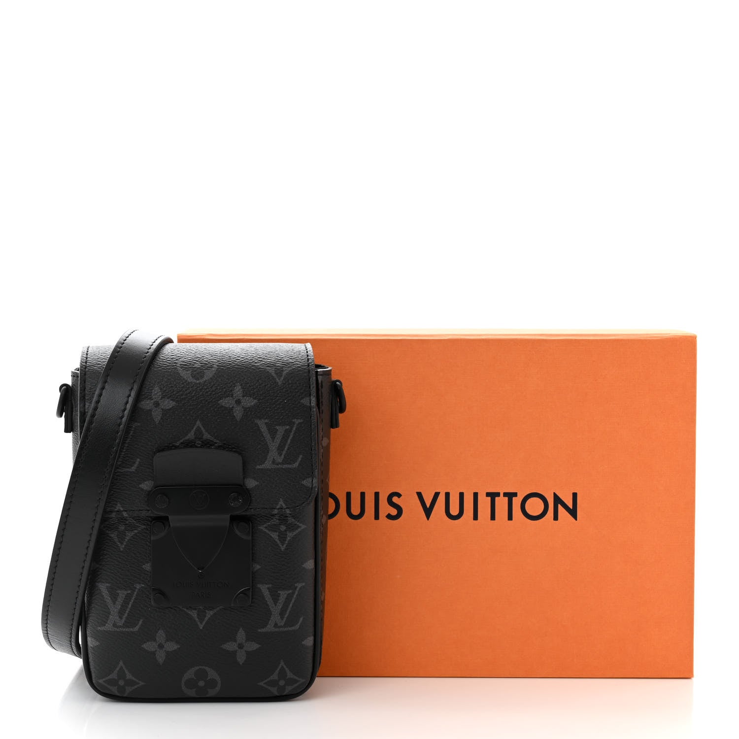 Louis Vuitton Monogram Eclipse S Lock Wearable Wallet Black 10 of 10