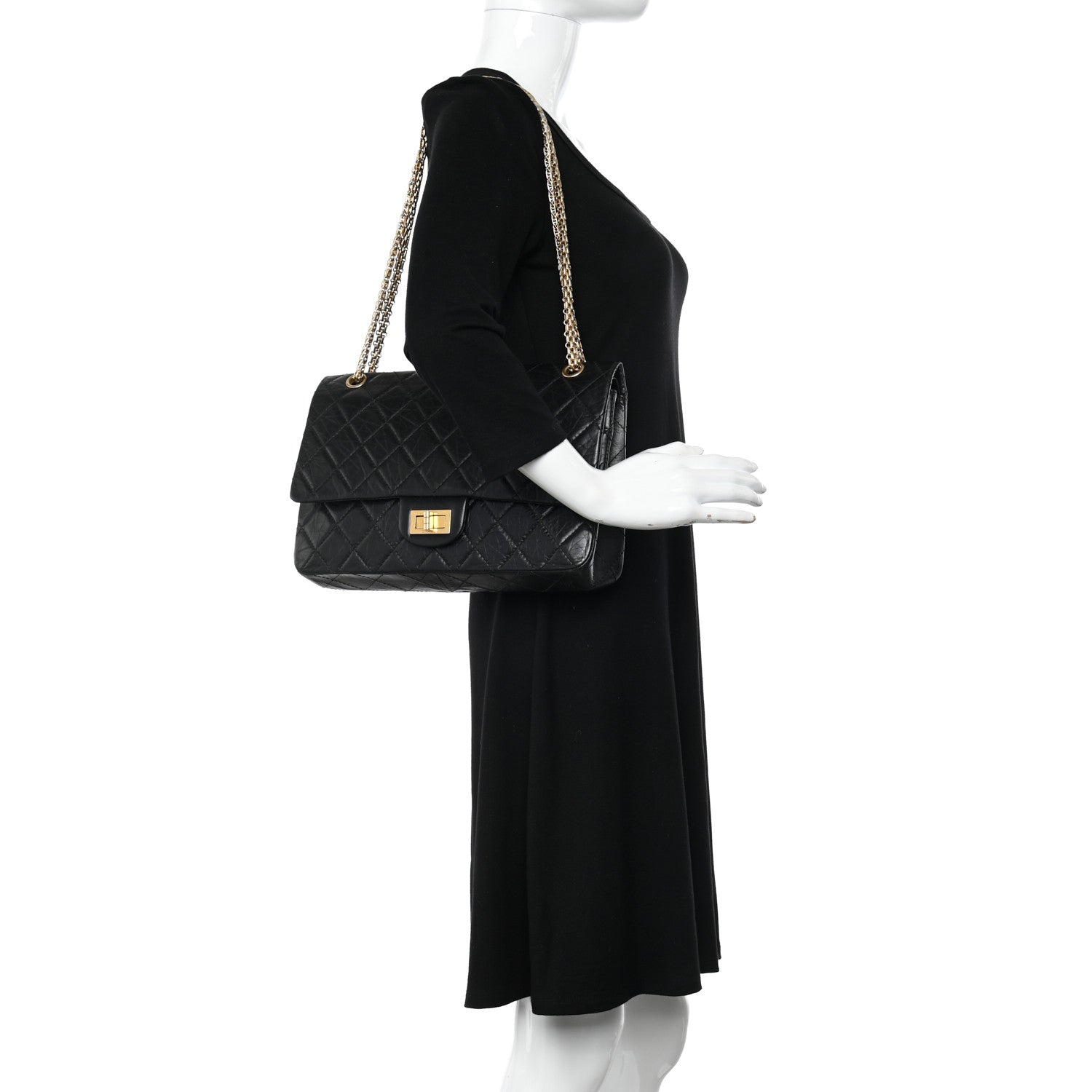 Chanel Aged Calfskin Quilted 50th Anniversary 2.55 Reissue 227 Flap Black 2 of 15