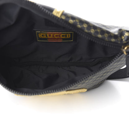 Gucci X DAPPER DAN Calfskin Laminated Ayers GG Micro Monogram Mens Belt Bag Black 4 of 9