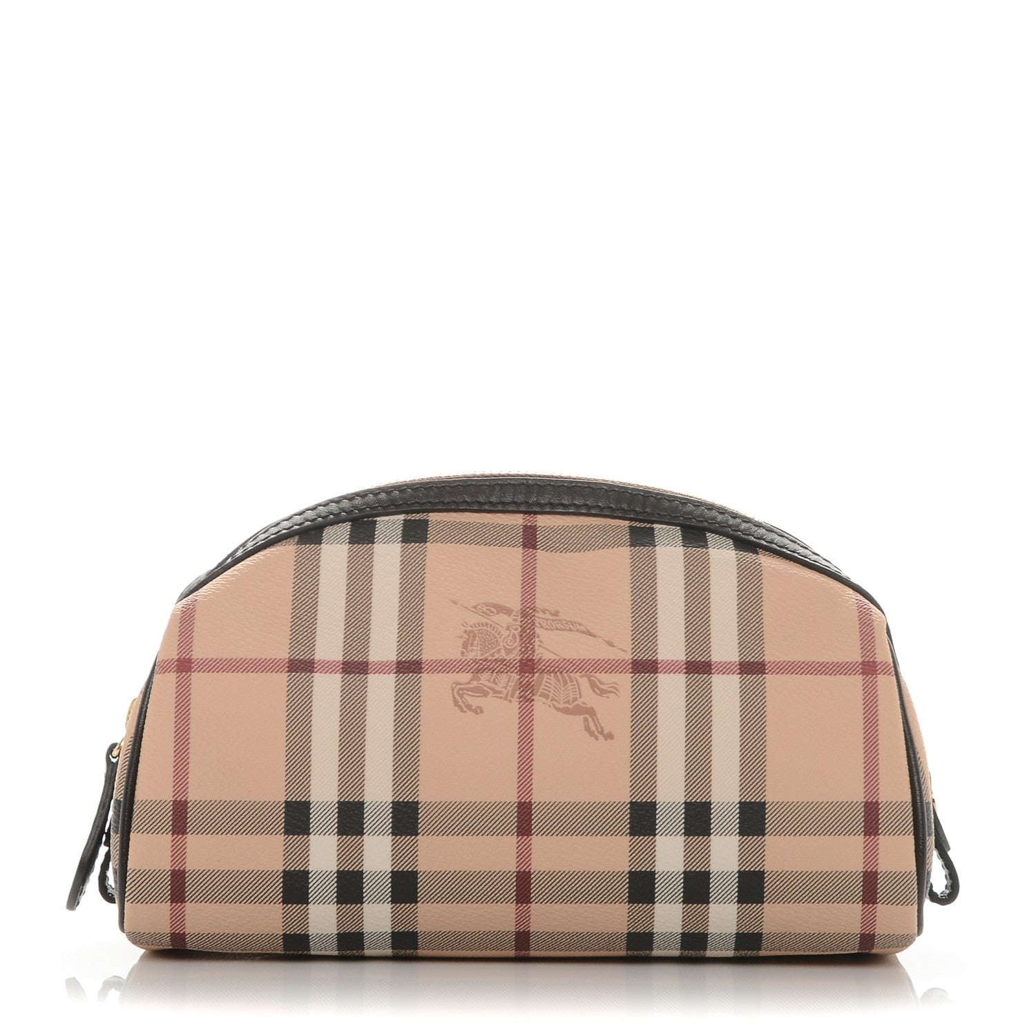 Burberry Haymarket Check Evelyn Cosmetic Bag Chocolate 1 of 7