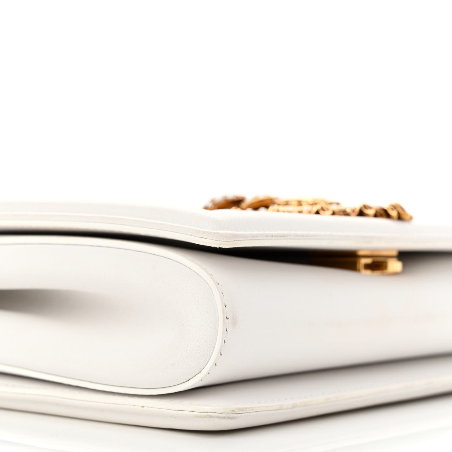 Calfskin Medium Devotion Crossbody Bag White