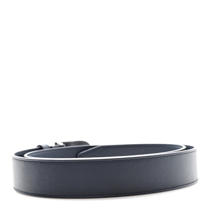 Gucci Moon Calfskin Round Plaque 35mm Belt 100 40 Navy 2 of 4