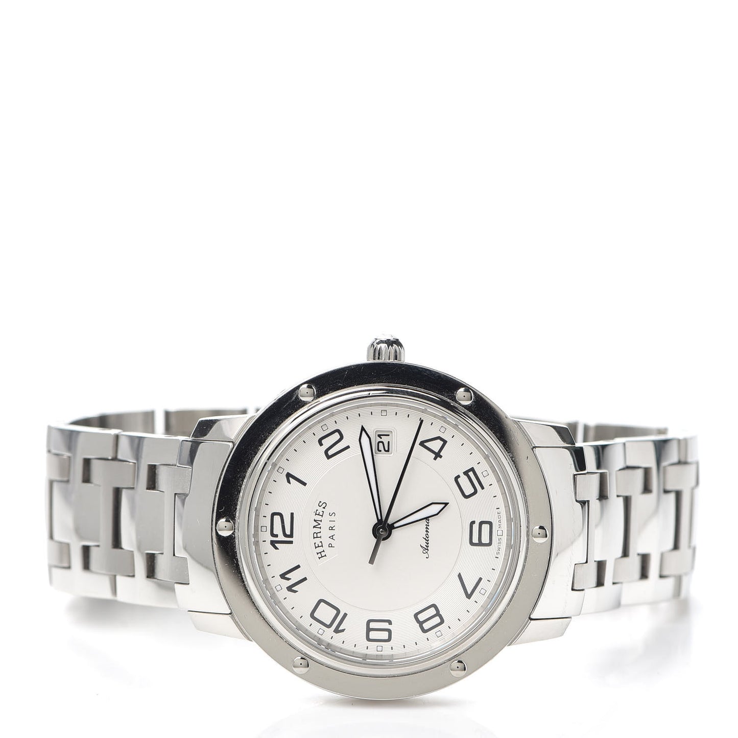 Stainless Steel 39mm Clipper Automatic Watch White
