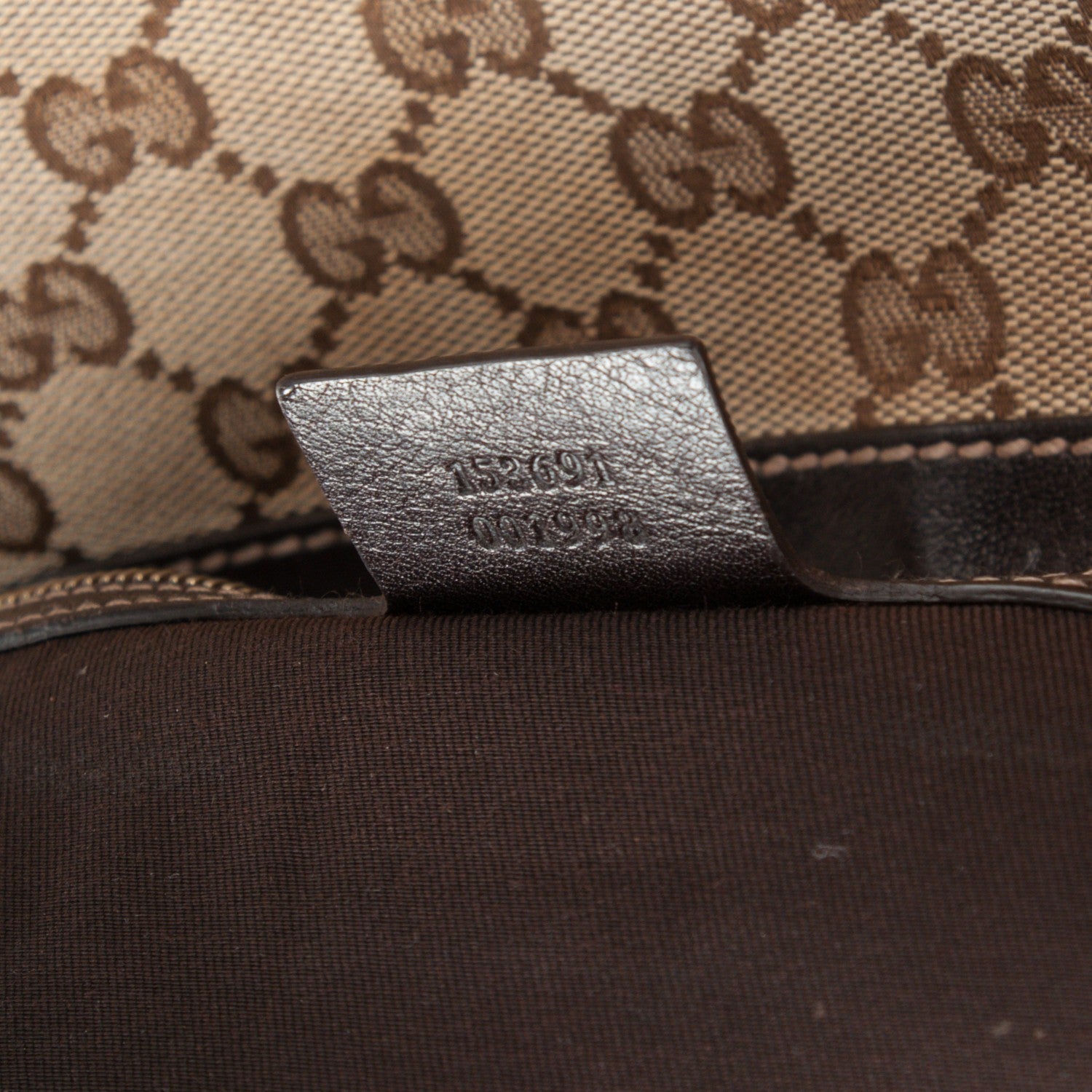Gucci Monogram Pelham Studded Shoulder Bag Dark Brown 7 of 8