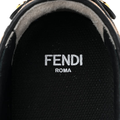 Fendi X SARA COLEMAN Canvas FF Vertigo Embroidered Womens Rise Slip On Sneakers 36 Tobacco Black 8 of 10