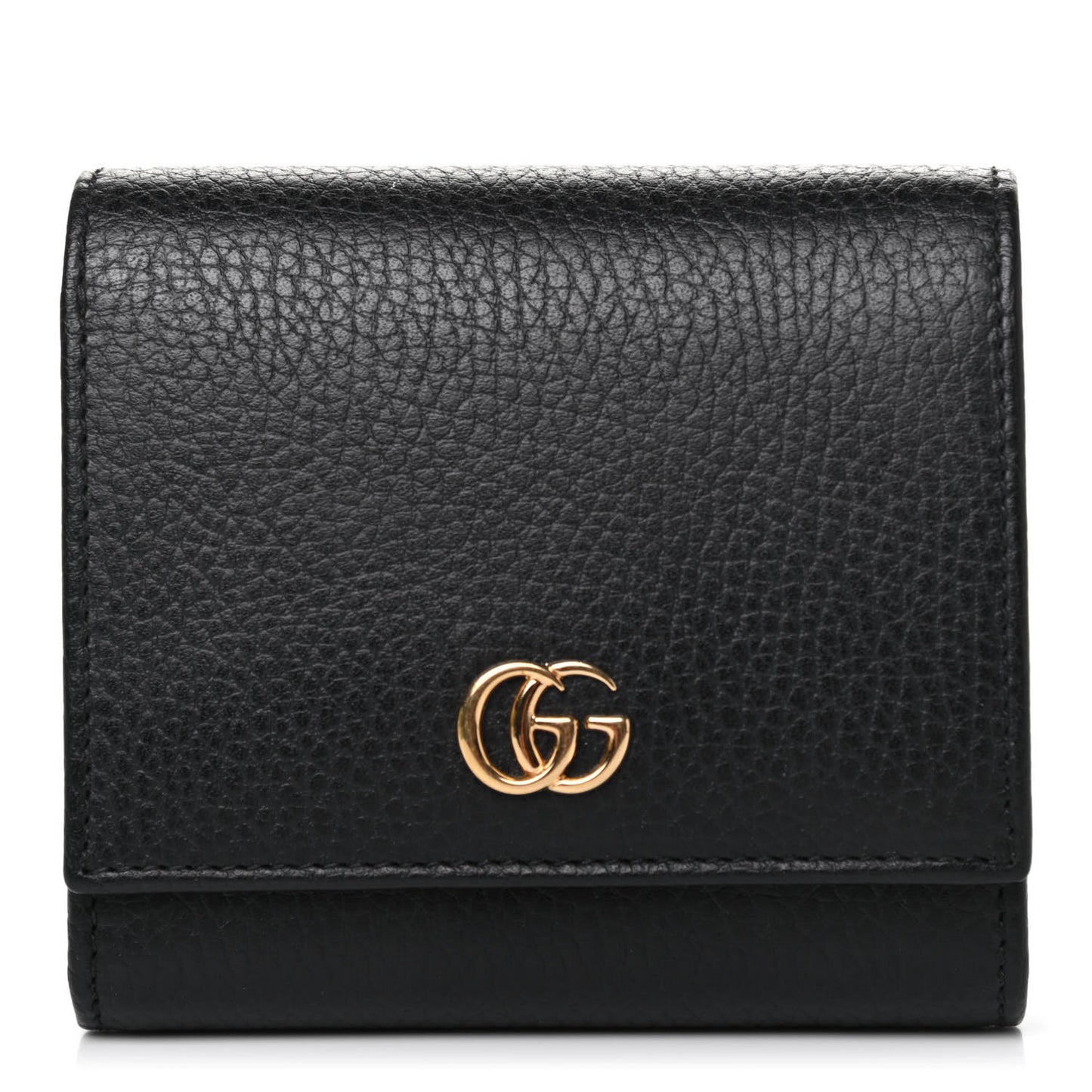 Dollar Calfskin Medium GG Marmont Wallet Black