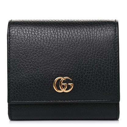 Gucci Dollar Calfskin Medium GG Marmont Wallet Black 1 of 4
