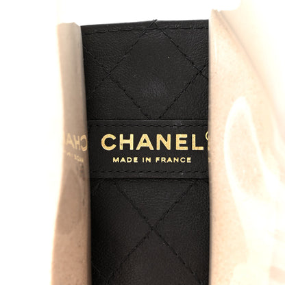 Chanel Lambskin PVC Sand By The Sea Flap With Pearl Strap Black 6 of 10