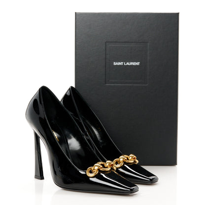 Saint Laurent Patent Silvana 110mm Pumps 37 Black 10 of 10