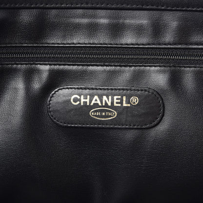 Chanel Calfskin Stitched XL Weekender Black 6 of 20