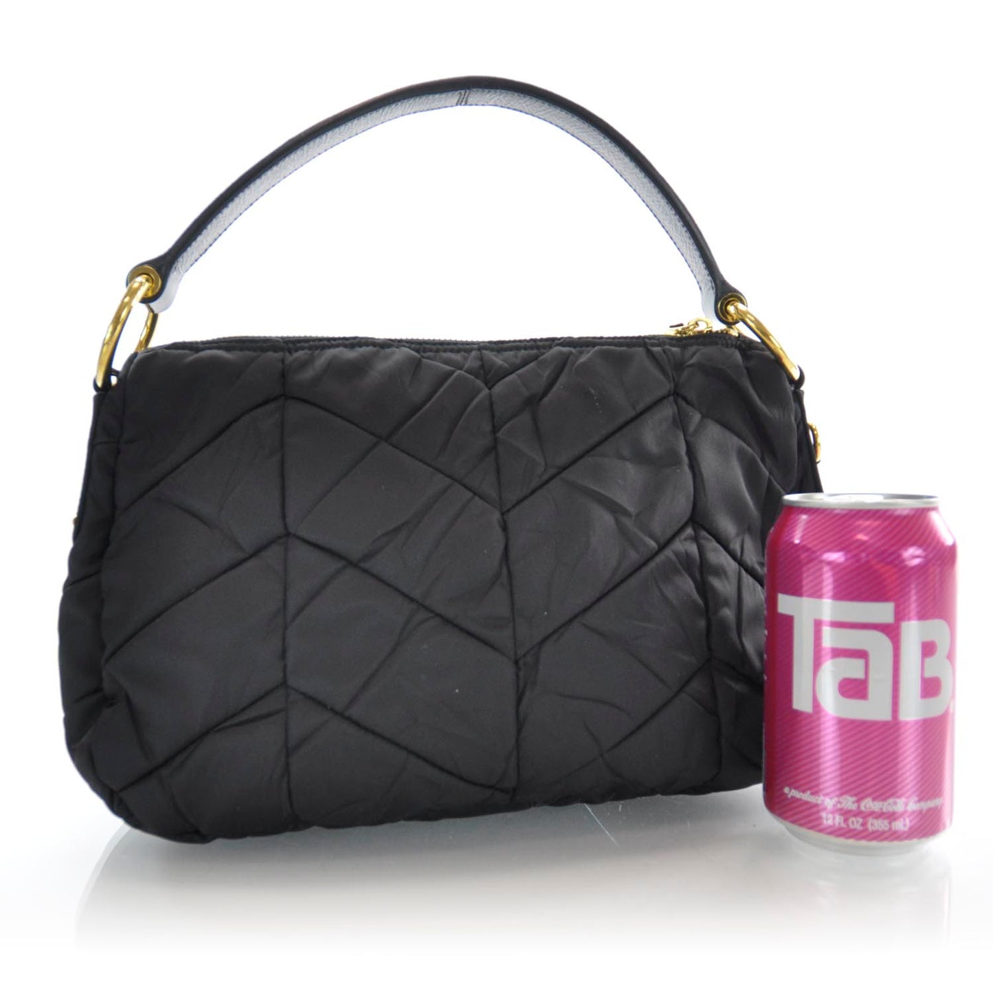 Tessuto Nylon Chevron Bag Nero Black