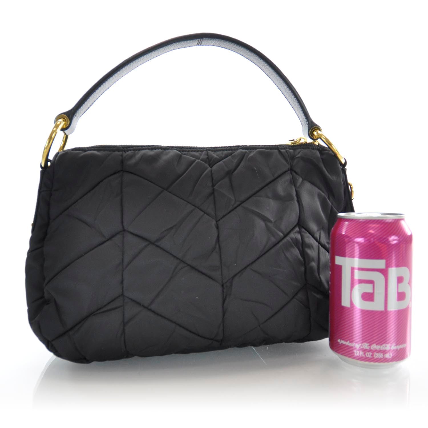 Prada Tessuto Nylon Chevron Bag Nero Black 3 of 8