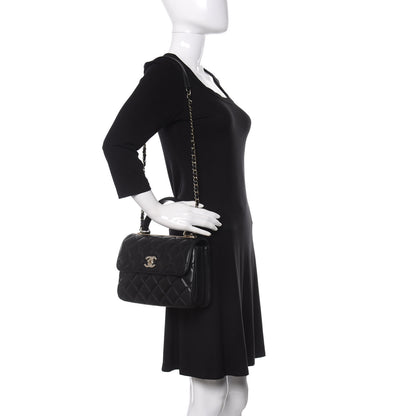 Chanel Lambskin Quilted Small Trendy CC Dual Handle Flap Bag Black 2 of 11