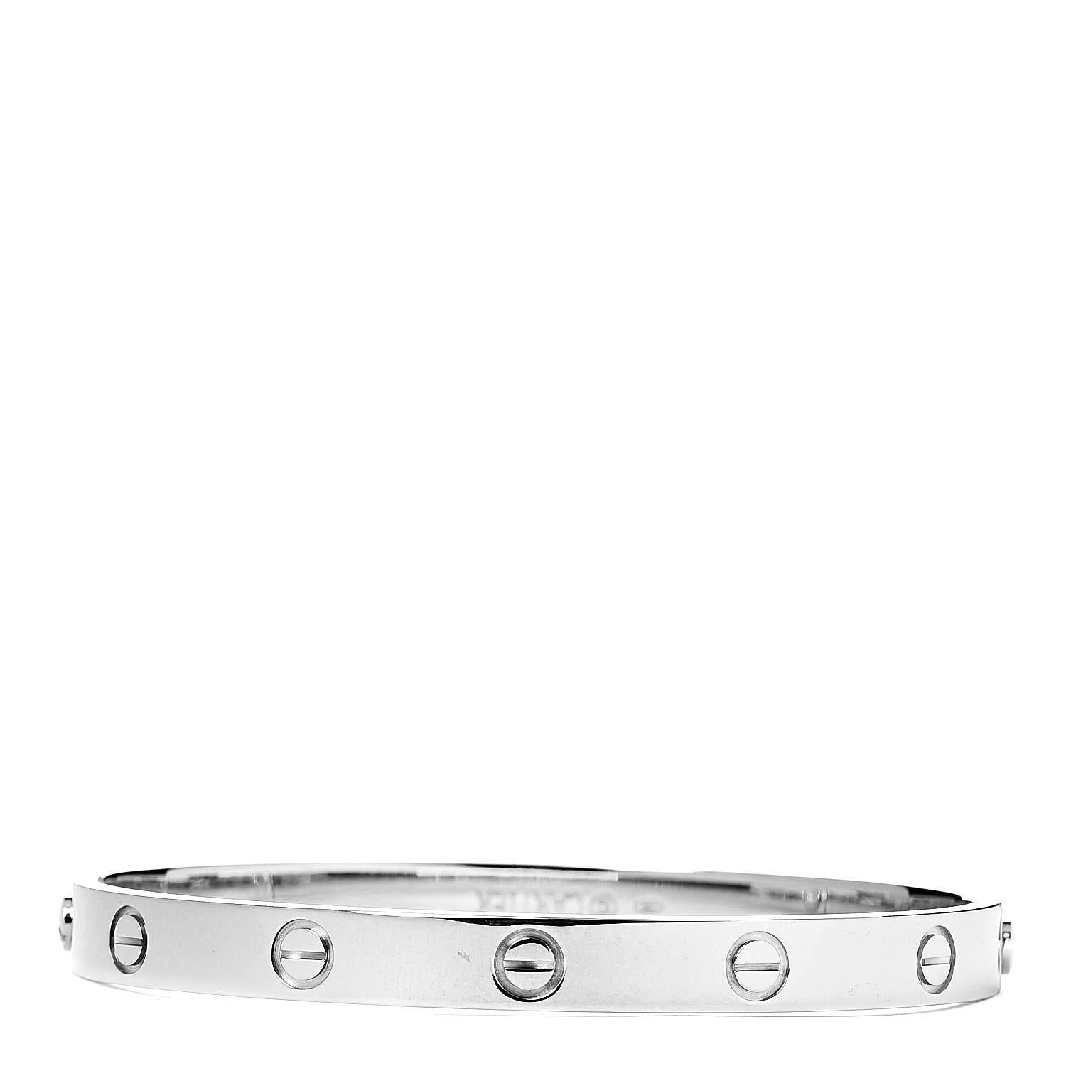 Cartier 18K White Gold LOVE Bracelet 18 3 of 6