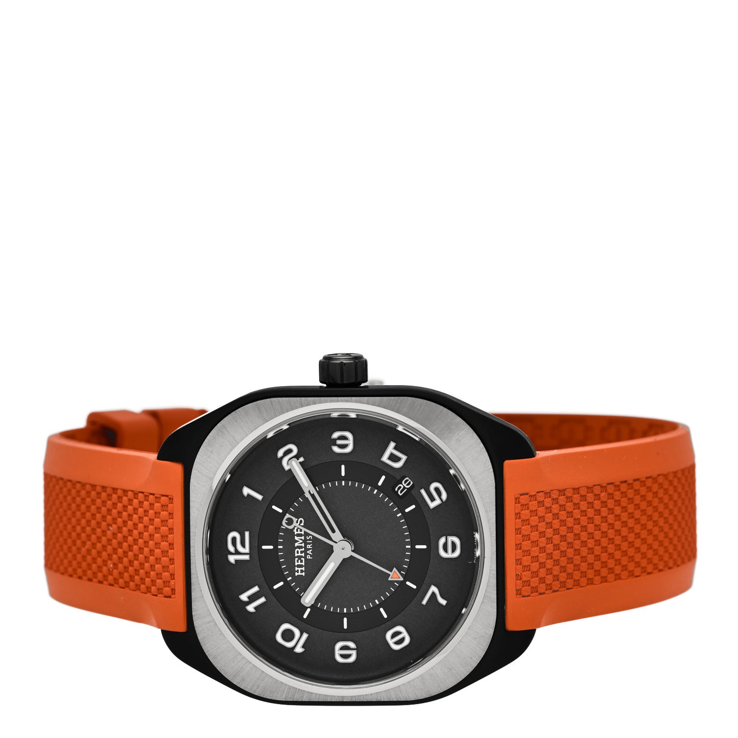 DLC Coated Titanium Rubber 39mm H08 Automatic Watch Orange