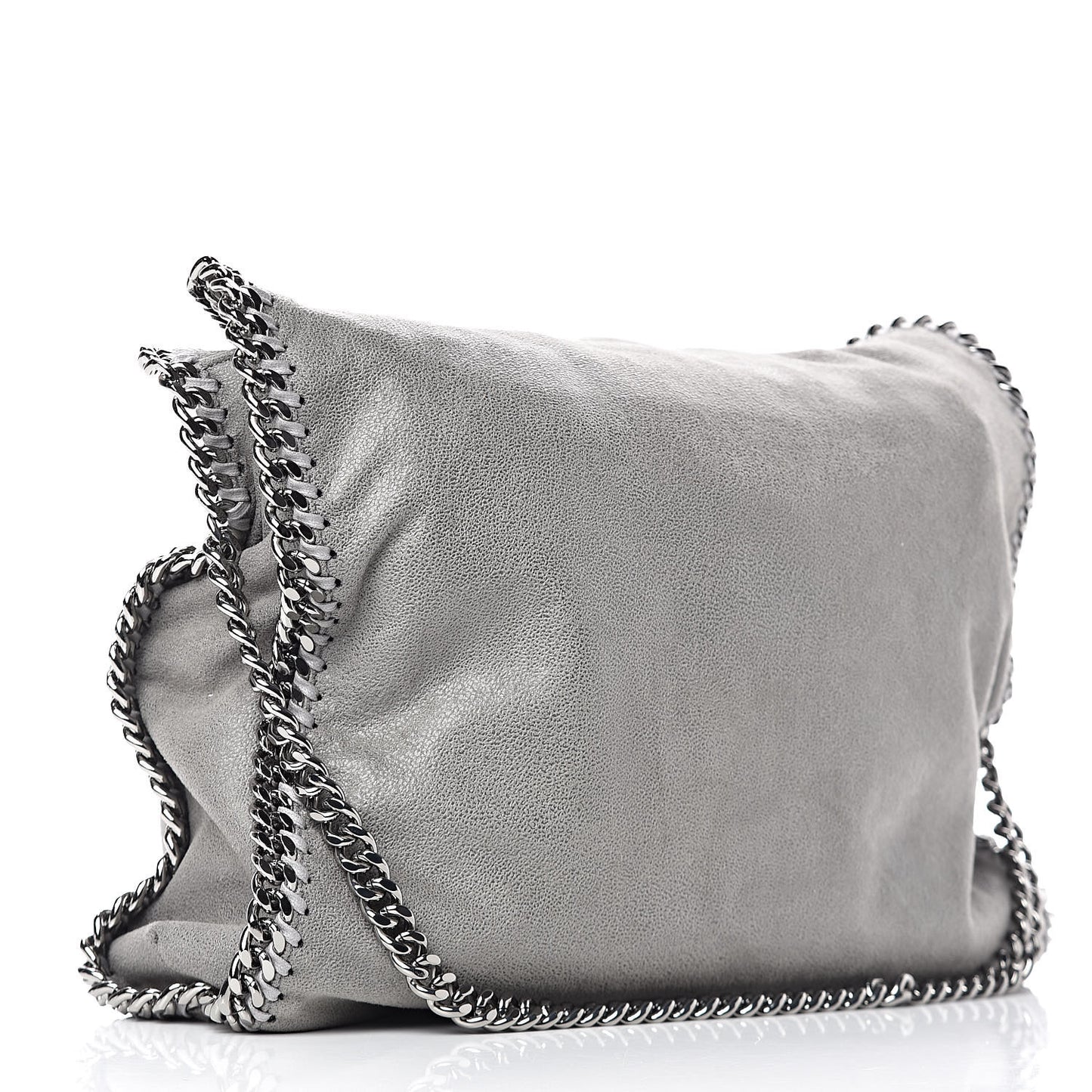 Shaggy Deer Falabella Fold Over Tote Grey