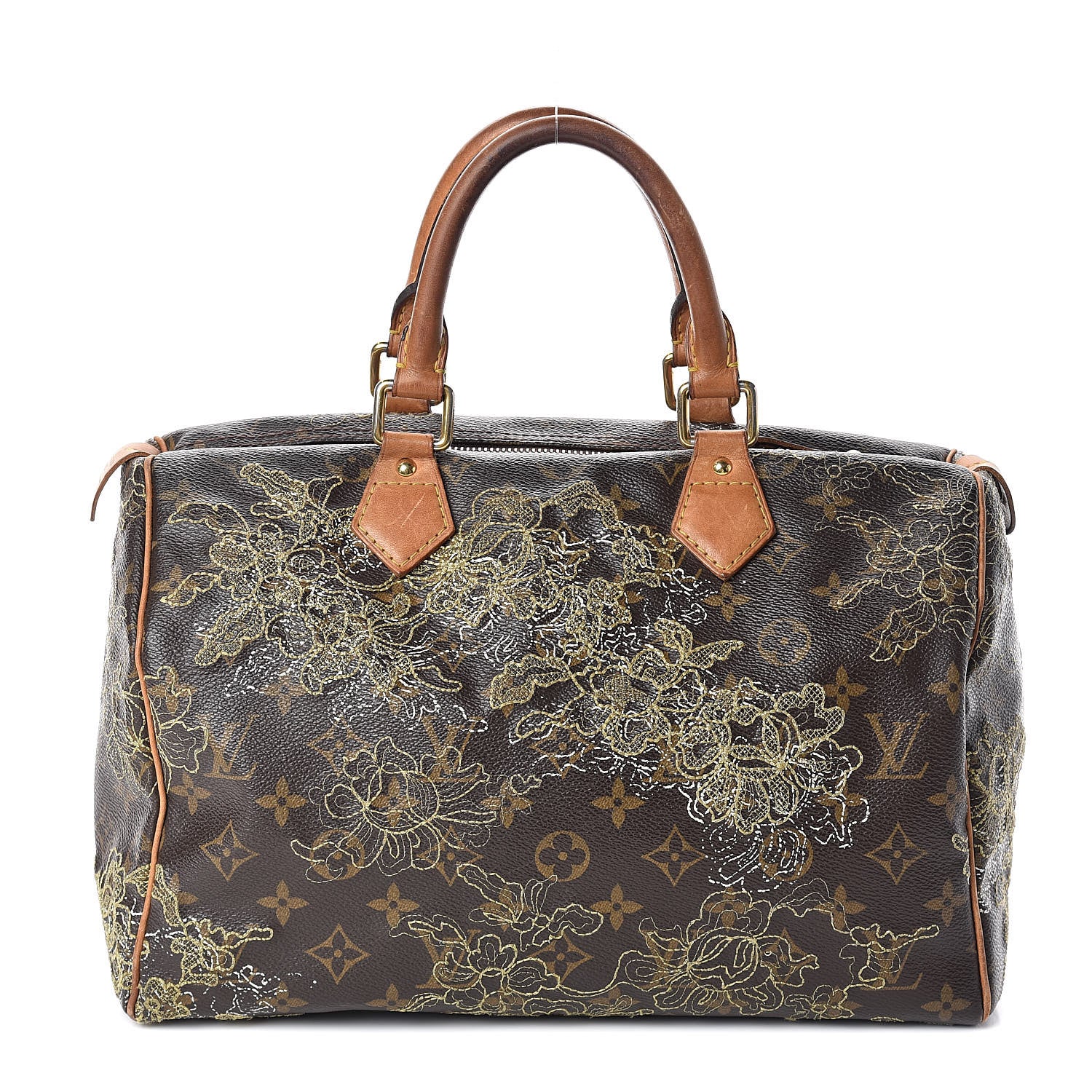 Louis Vuitton Monogram Dentelle Speedy 30 Gold 1 of 10