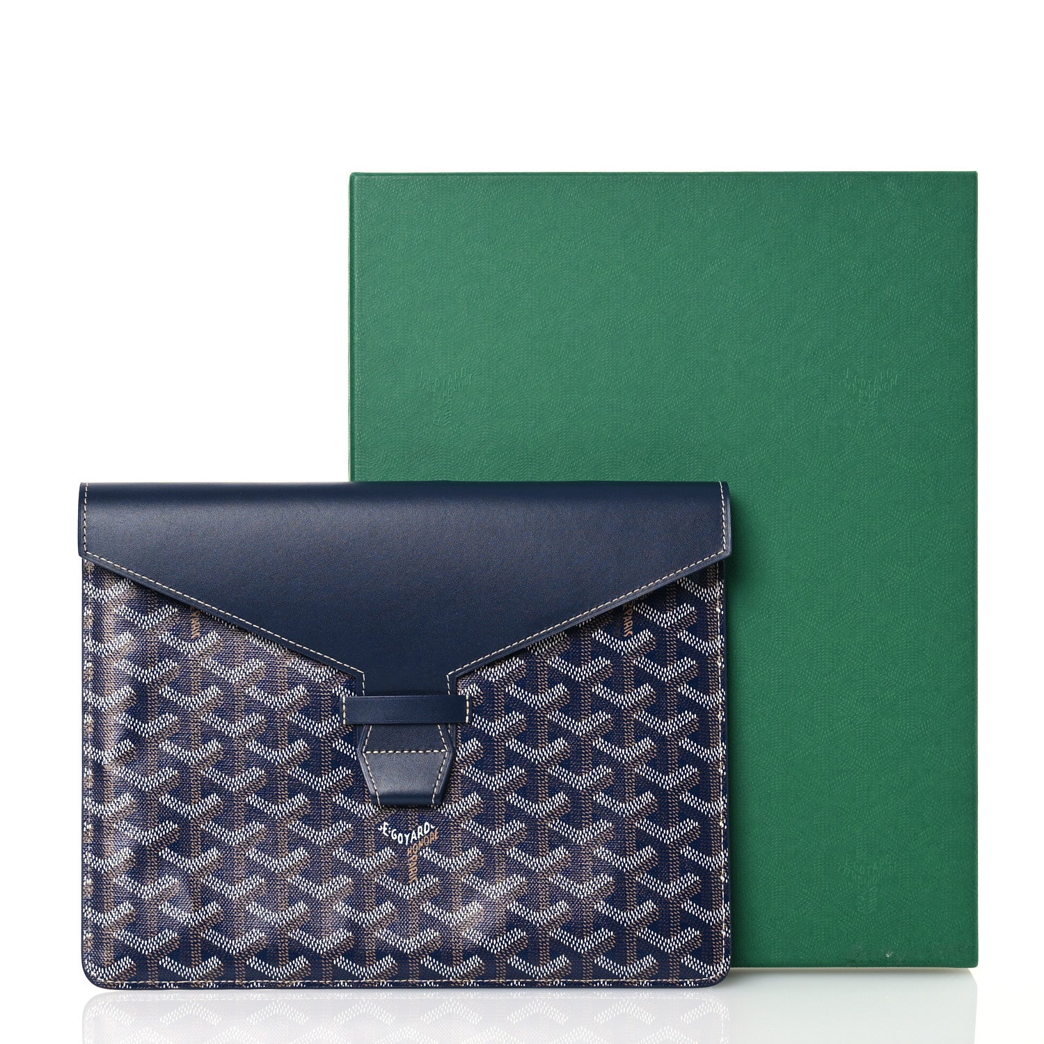 Goyard Goyardine Commando Envelope 2 Flat Large Pouch Blue 8 of 8
