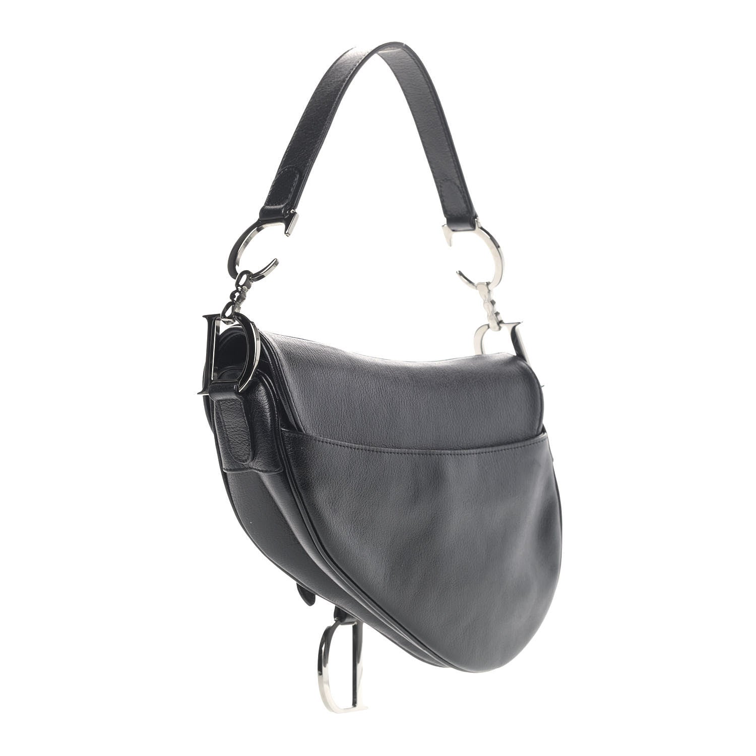 Christian Dior Calfskin Saddle Bag Black 3 of 12