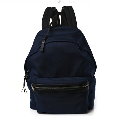 Saint Laurent Canvas City Backpack Navy 1 of 9