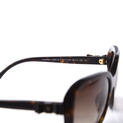 Chanel CC Bow Sunglasses 5280 Tortoise 6 of 8