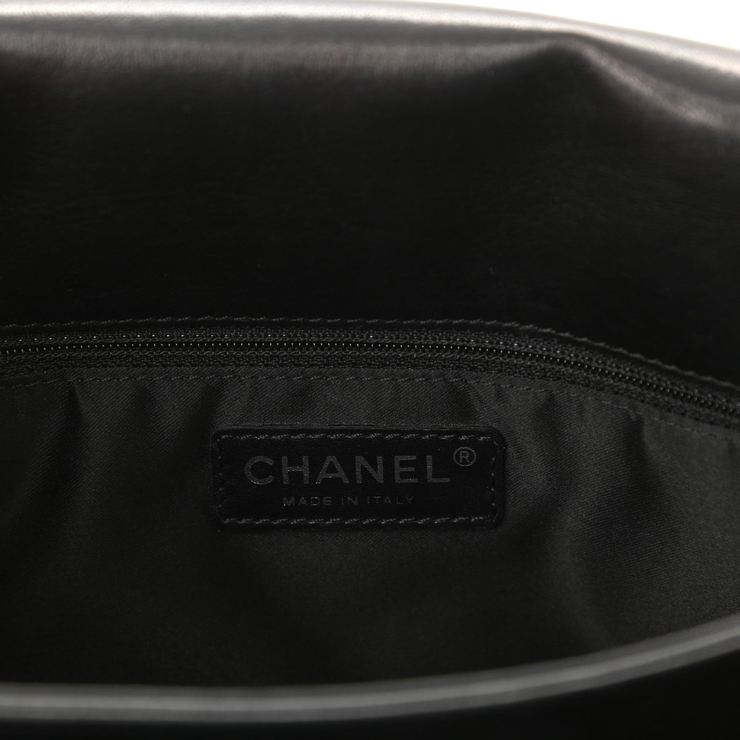 Lambskin Quilted Chanel 3 Accordion Flap Bag Black