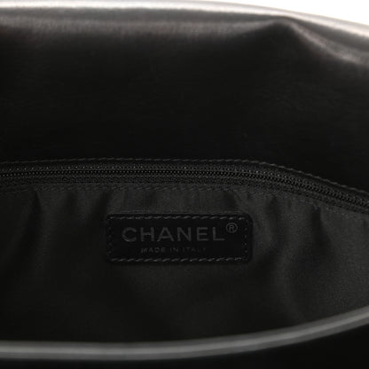 Chanel Lambskin Quilted Chanel 3 Accordion Flap Bag Black 6 of 10