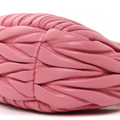 Miu Miu Nappa Matelasse Small Wander Hobo Pink 9 of 9