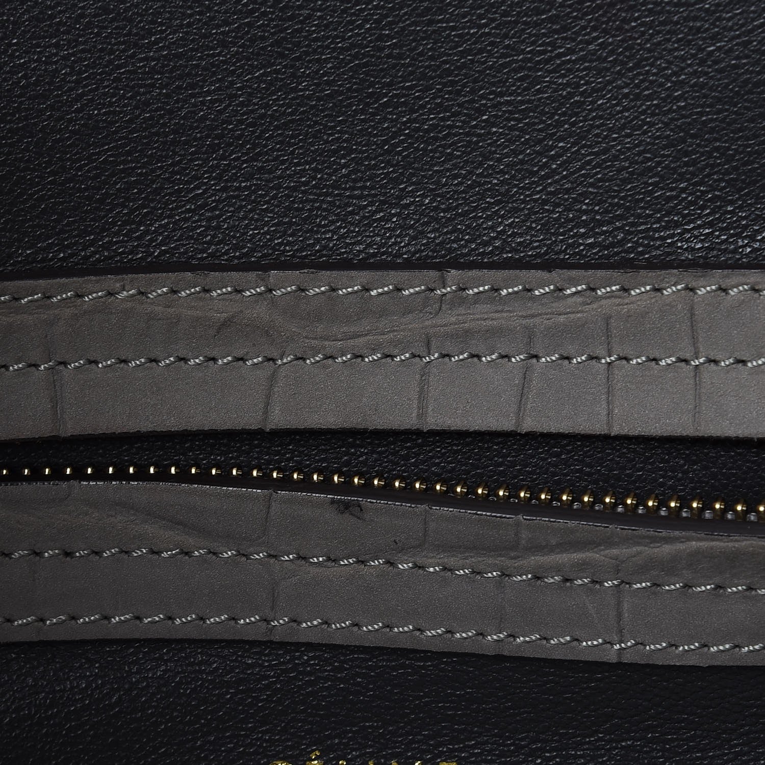 Celine Crocodile Embossed Nubuck Medium Phantom Luggage Grey 12 of 16