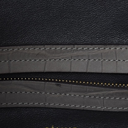 Celine Crocodile Embossed Nubuck Medium Phantom Luggage Grey 12 of 16